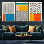 Canvas Print Wall Art Abstract Illustration Art Boho, Framed Abstract Boho Art
