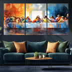 Abstract Watercolor The Last Supper Wall Art
