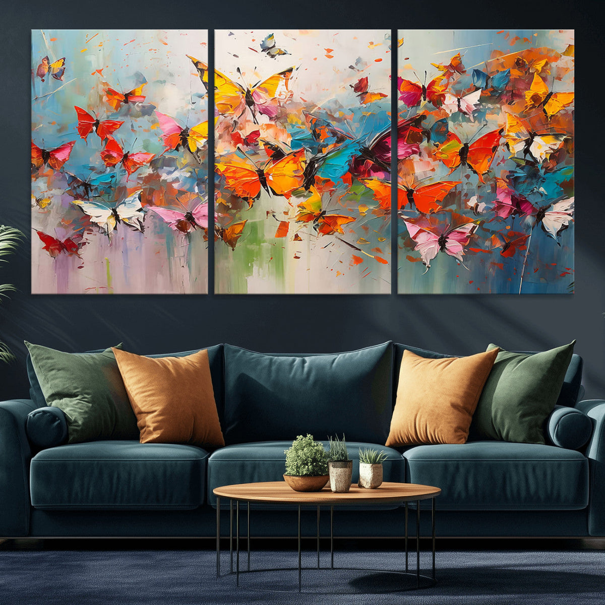 Abstract Butterfly Wall Art Canvas Print