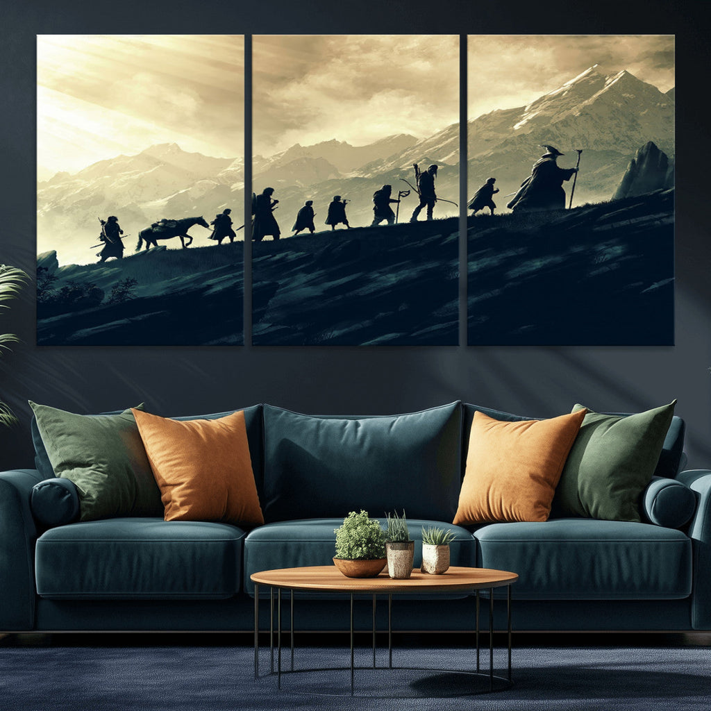 Fellowship Journey Wall Art | Fantasy Adventure Canvas Print