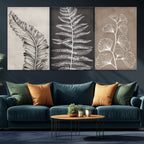 Minimalist Botanical Wall Art Canvas Print, Framed and Ready to Hang