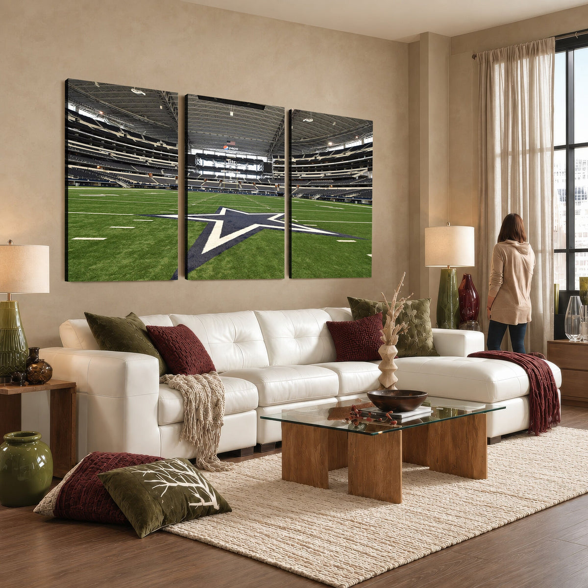 Dallas Cowboys Football Team Print - Arlington AT&T Stadium