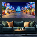 Disney Castle Wall Art | Large Magic Kingdom Canvas Artwork