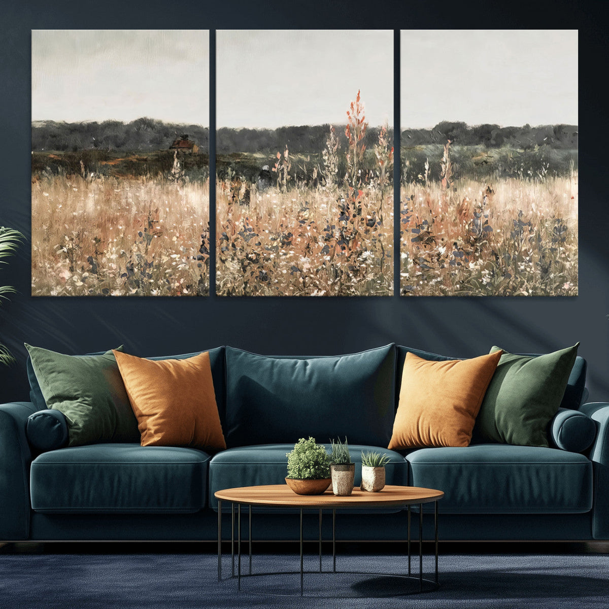 Rustic Field Landscape Wall Art Print, Giclee Canvas Wall Art