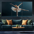 Ballet Dancer Wall Art | Framed Graceful Pose Canvas