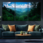Tropical Jungle Wall Art Canvas Print | Framed Lush Valley