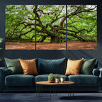 Majestic Oak Tree Wall Art Canvas Print | Ancient Branches