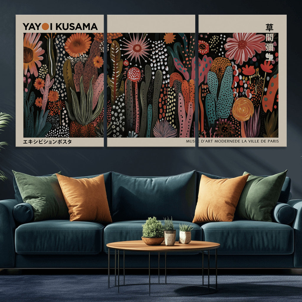 Modern Japanese Wall Art Canvas Print, Framed Abstract Mount Fuji Zen Landscape
