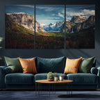 Yosemite National Park Wall Art Canvas Print, Framed El Capitan Mountain Landscape