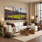 Chicago Bears Soldiers Field Wall Art Canvas Print, Man Cave Wall Decor