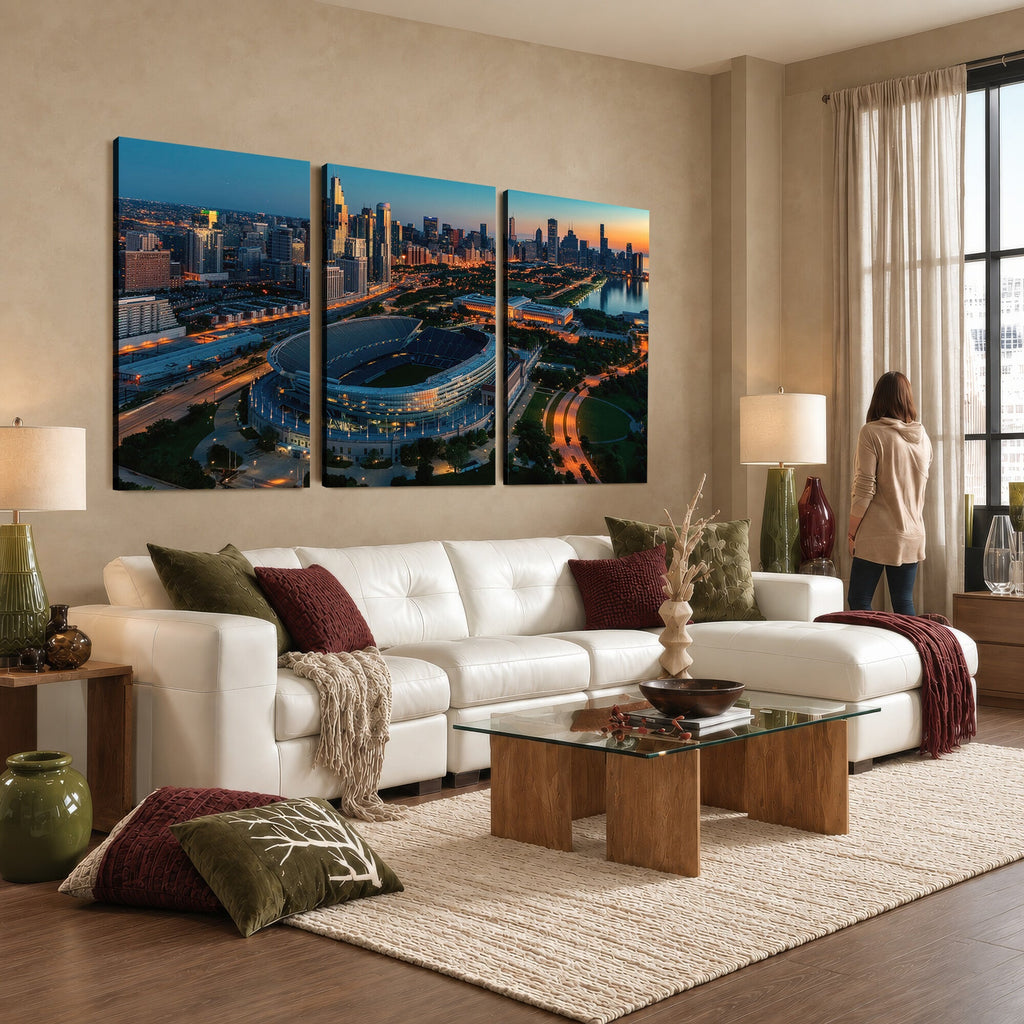 Chicago Bears Soldiers Field Wall Art Canvas Print