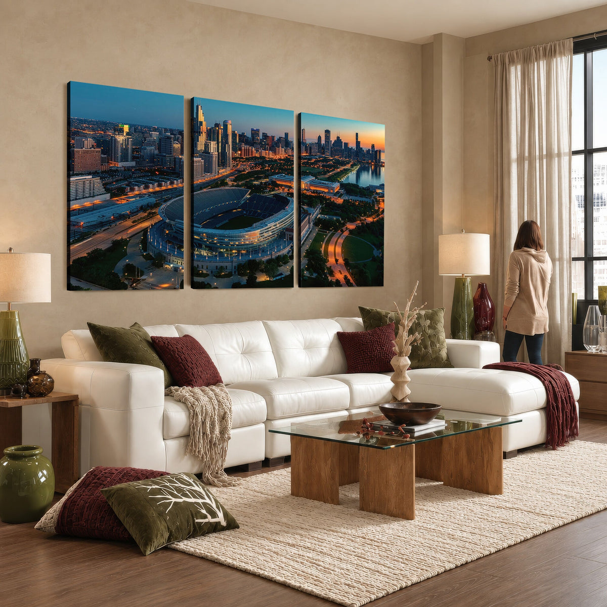 Chicago Bears Soldiers Field Wall Art Canvas Print