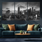 Atlanta Skyline Wall Art Canvas Print, Atlanta Downtown Night Cityscape