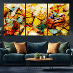 Butterfly Wall Art Canvas Print | Colorful Abstract Nature Artwork