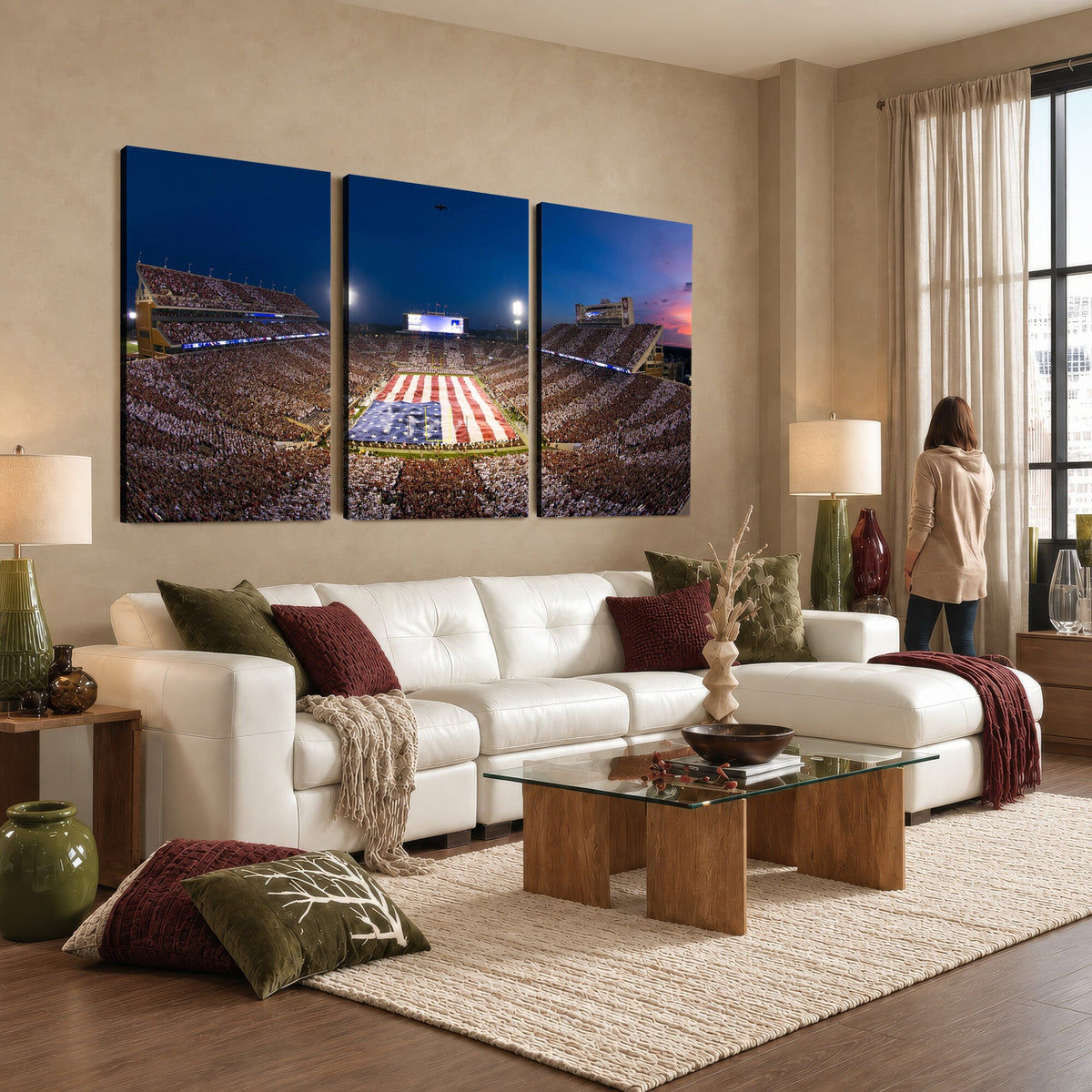 Oklahoma Sooners Memorial Stadium Wall Art Canvas Print