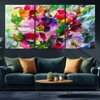 Oil Flower Abstract Canvas Print