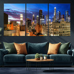 Los Angeles Night Wall Art Canvas Print