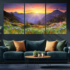 Mountain and Spring Wall Art Canvas Print