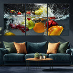 Kitchen Vegetables World Wall Art Canvas Print
