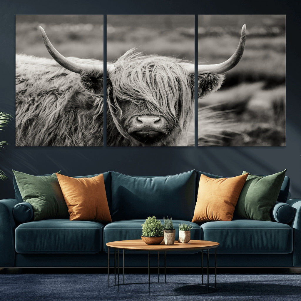 Cow Focus Canvas Wall Art Print