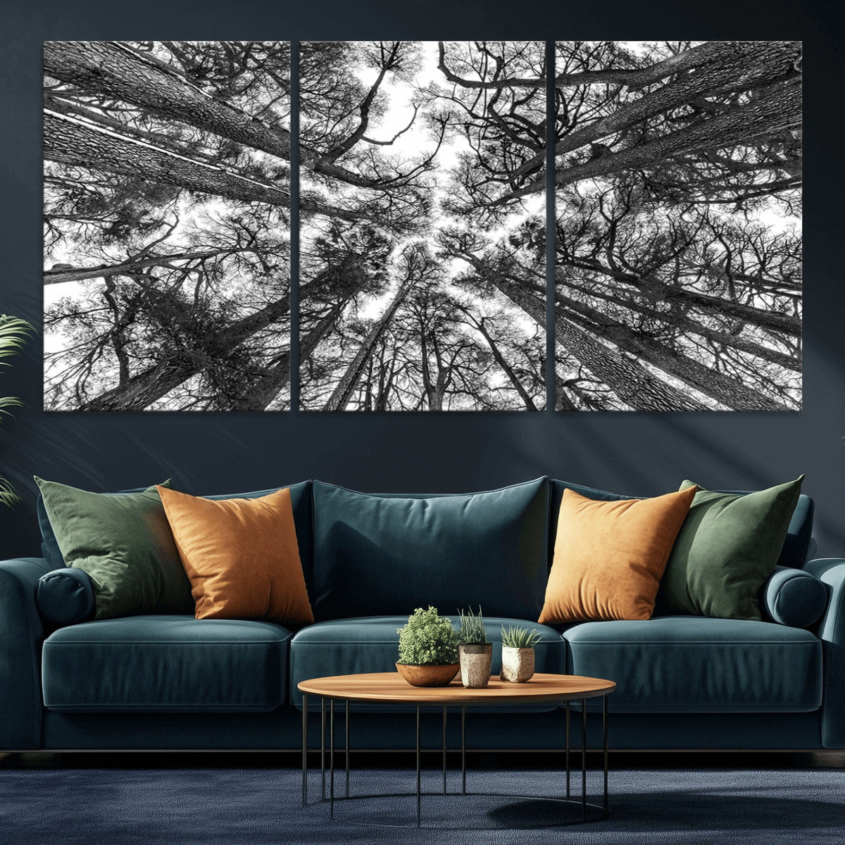 Trees Contemporary Art Canvas Print