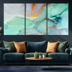 Colorful Marble Fluid Effect Canvas Wall Art Print