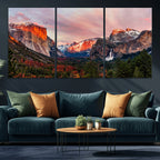 Yosemite Half Dome Wall Art Canvas Print El Capitan
