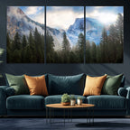 Half Dome Yosemite California Wall Art Canvas Print El Capitan