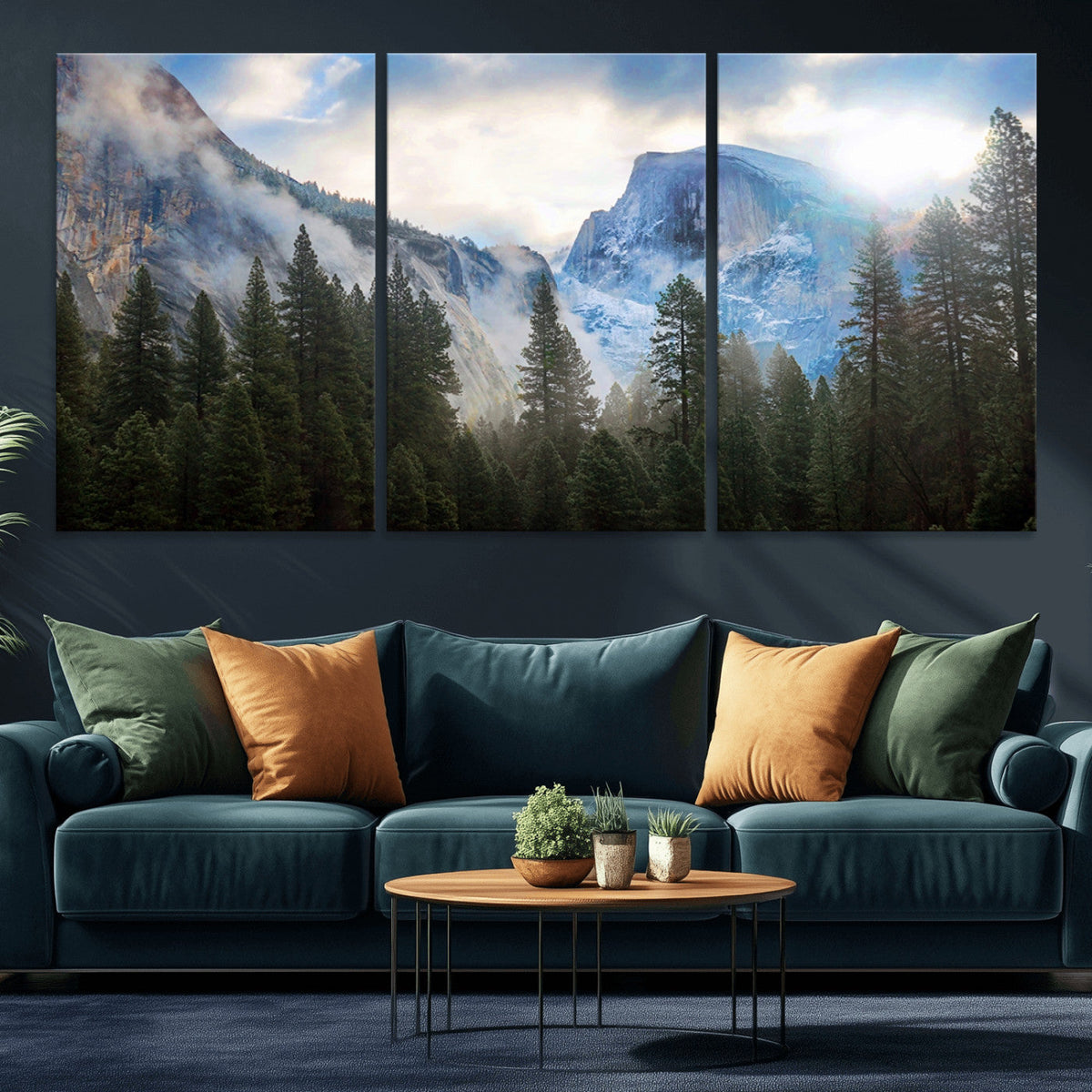 Half Dome Yosemite California Wall Art Canvas Print El Capitan
