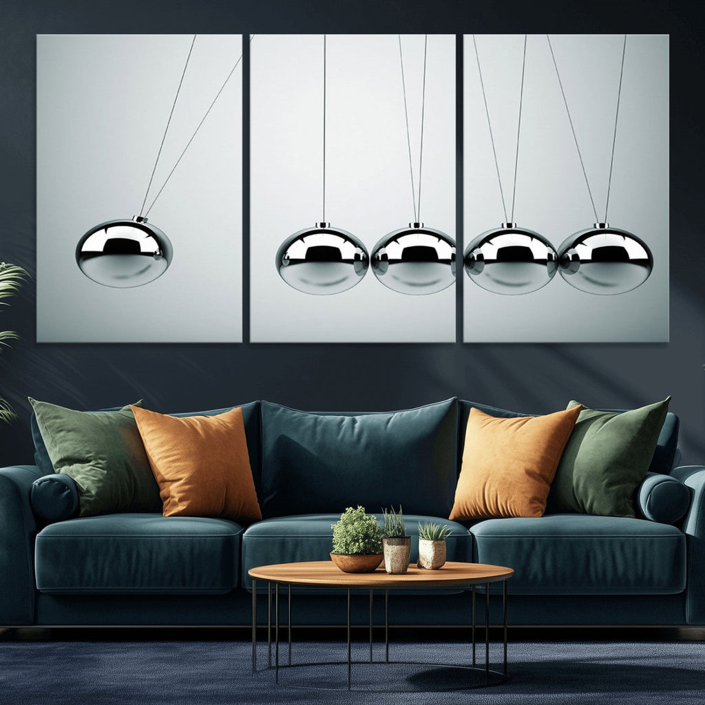 Newton's Cradle Wall Art Canvas Print | Framed Newton Cradle Wall Art