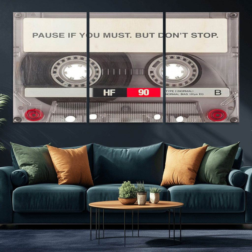 Music Cassette Iconic Wall Art Canvas Print