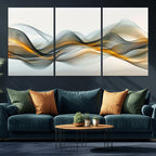 Abstract Wave Canvas Wall Art | Fluid Contemporary Elegance in Motion