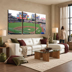 New York Mets Baseball Team Print, Citi Field Baseball Stadium Wall Art