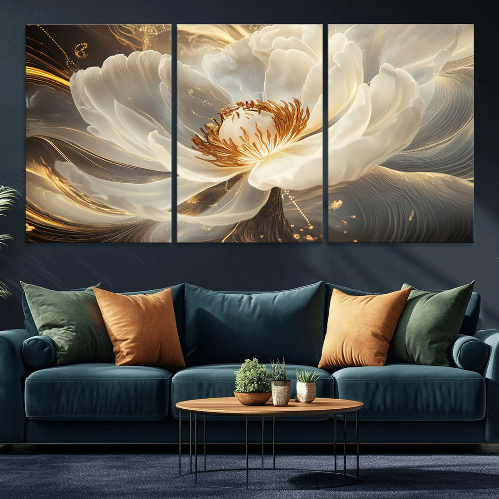 Abstract Floral Wall Art Canvas Print