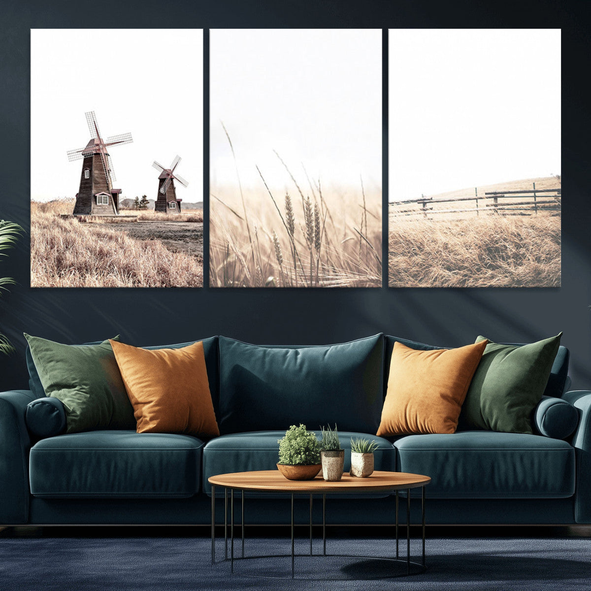 Farm Prints, Set of 6 Farmhouse Wall Art Canvas, Country House Decor
