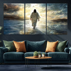 Jesus Walking on Water Wall Art | Canvas Print | Ready to Hang