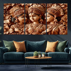Indian Woman Statue Wall Art Canvas Print