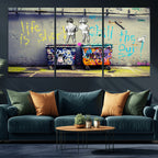 Banksy Life is Short Wall Art, Iconic Graffiti Street Art Canvas Print