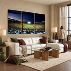 University of Michigan Wolverines Football Team Print, Ann Arbor, Extra Large Game Room Wall Decor