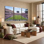 TCU Horned Frogs Football Team Print, Fort Worth Amon G. Carter Stadium, Framed and Ready to Hang