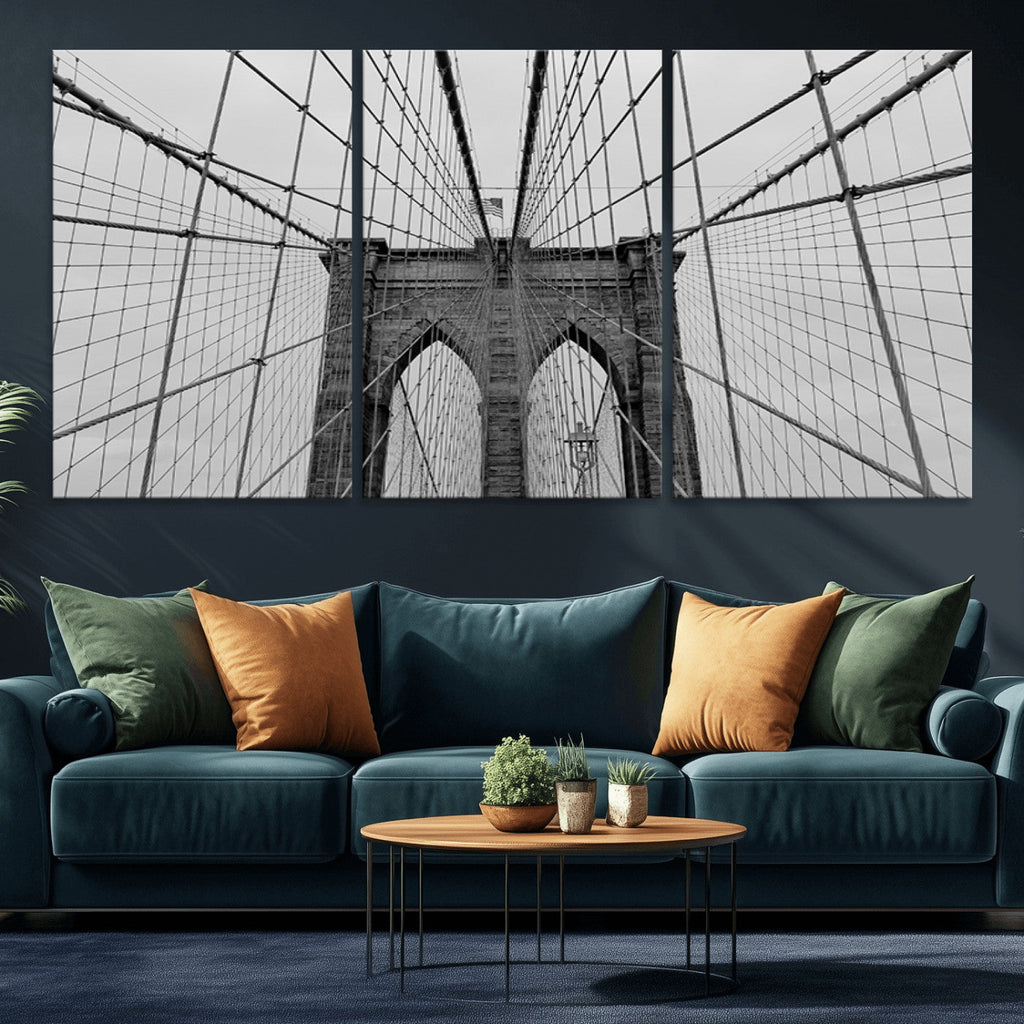 Large Brooklyn Bridge Wall Art Canvas Print