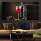 Red Wine and Bottle Canvas Print