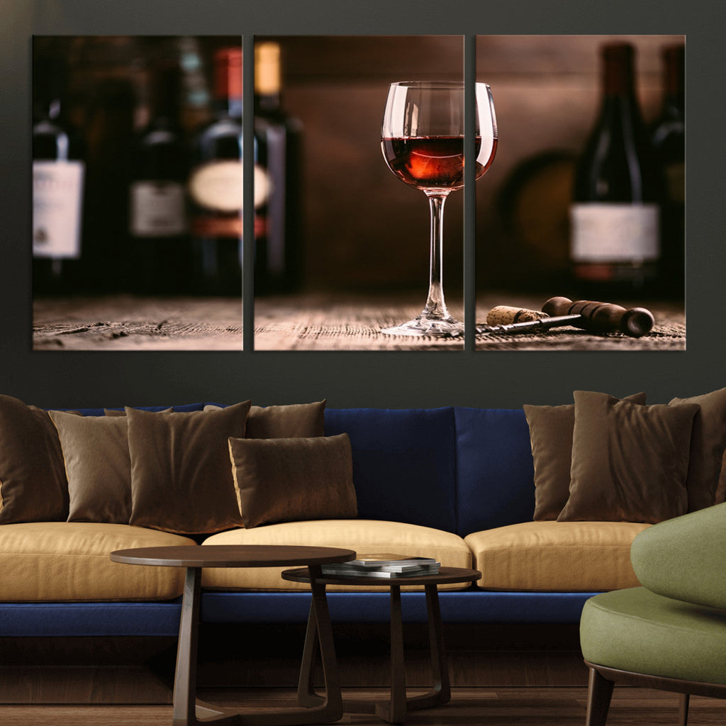 Red Wine and Bottle Canvas Print
