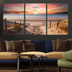 Sunset on the Sea Wall Art Canvas Print