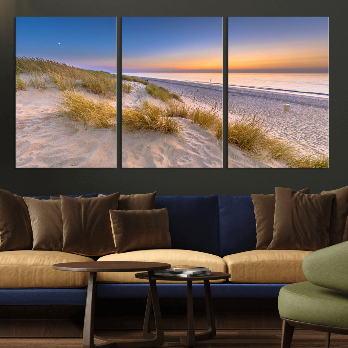 Sunrise On The Beach Wall Art Canvas Print