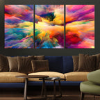 Blazing Vibrant Colors Cloud Wall Art Canvas Print