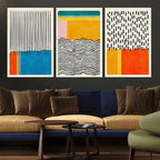 Canvas Print Wall Art Abstract Illustration Art Boho, Framed Abstract Boho Art