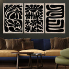 Canvas Print Wall Art Abstract Art Boho, Framed Boho Art