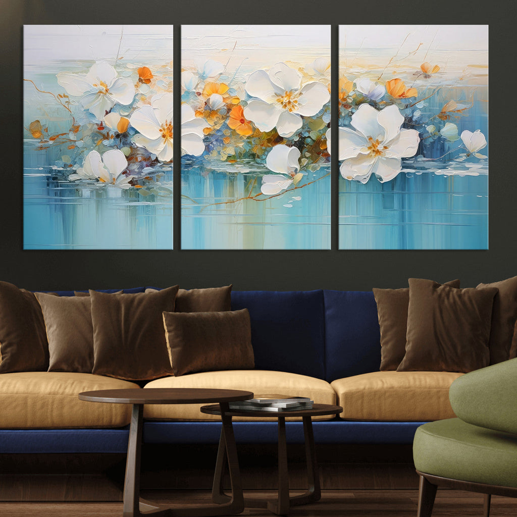 Abstract Flower Wall Art Canvas Print