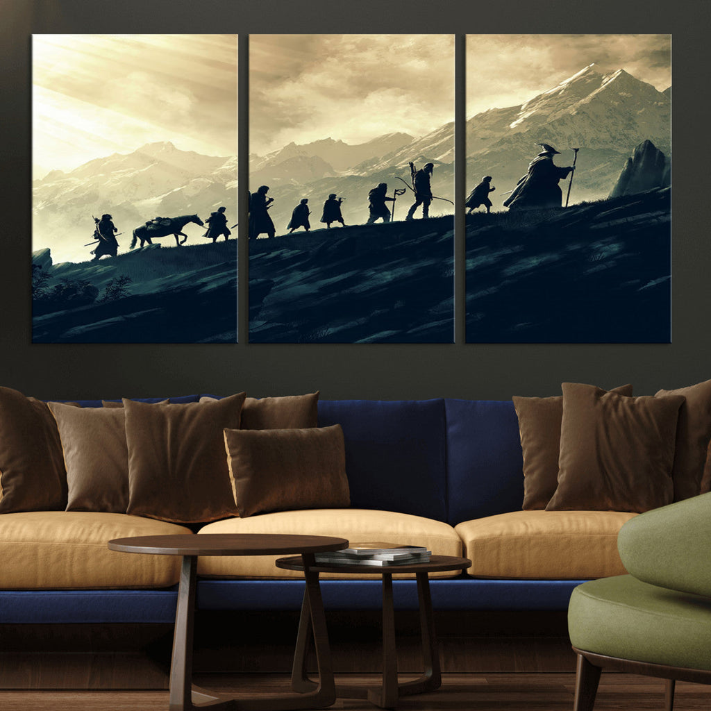 Fellowship Journey Wall Art | Fantasy Adventure Canvas Print